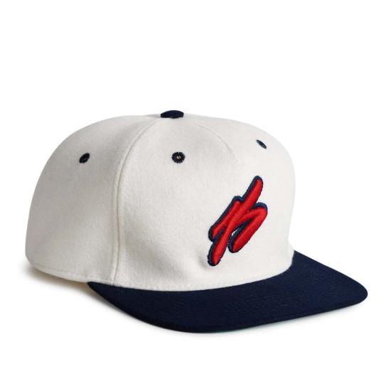  보씨 볼캡 Bossi B 로고 울 스냅백 캡 아이보리 - BOSSI