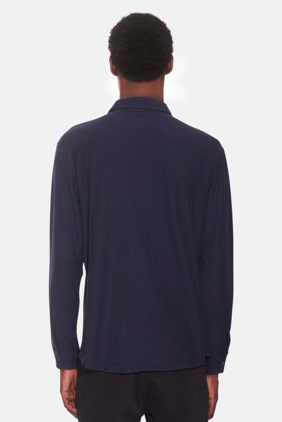  볼리올리 긴팔 셔츠 Boglioli 저지 피케  네이비 - BOGLIOLI