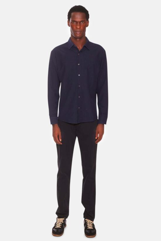  볼리올리 긴팔 셔츠 Boglioli 저지 피케  네이비 - BOGLIOLI