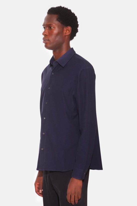  볼리올리 긴팔 셔츠 Boglioli 저지 피케  네이비 - BOGLIOLI