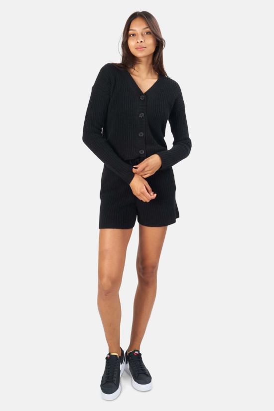  더 타일 클럽 숏팬츠 타일 클럽 페니 리브 캐시미어 반바지 블랙