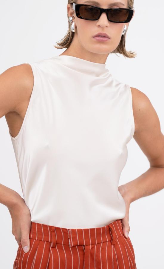  논살란트 레이블 블라우스 논차란트 라벨 레이니 탑 샴페인 - NONCHALANT LABEL