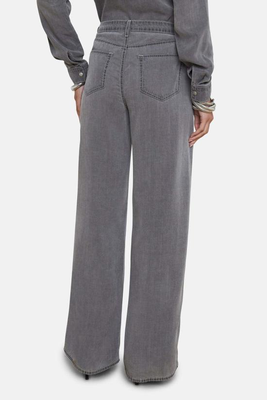  라장스 데님 팬츠 에이전스 알리센트 와이드 레그 진 솔라스 - L'AGENCE