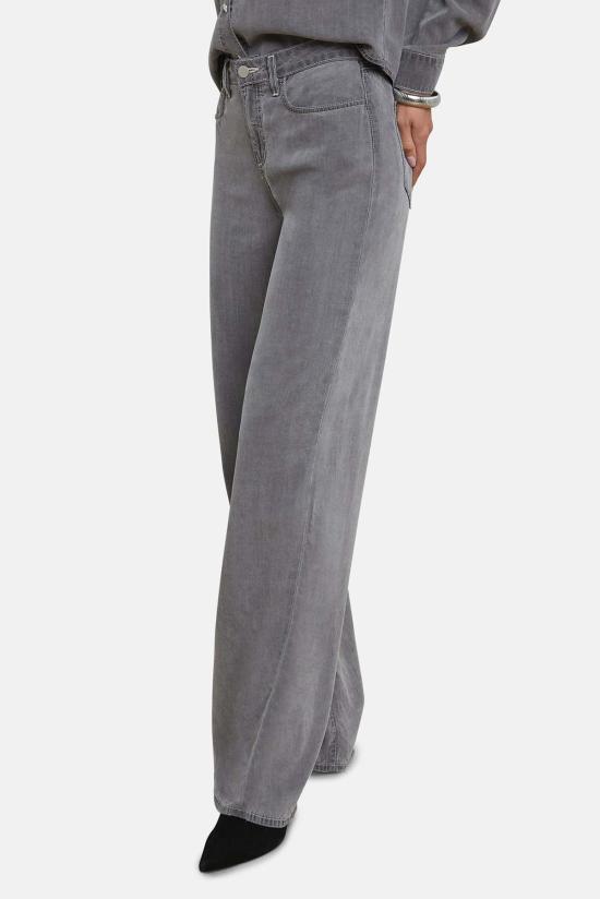  라장스 데님 팬츠 에이전스 알리센트 와이드 레그 진 솔라스 - L'AGENCE