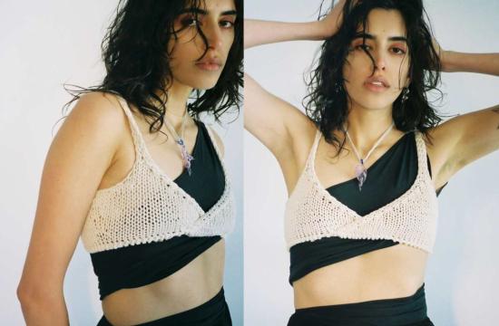  니아 토마스 민소매 티셔츠 리아 리버시블 니트 탑 - NIA THOMAS