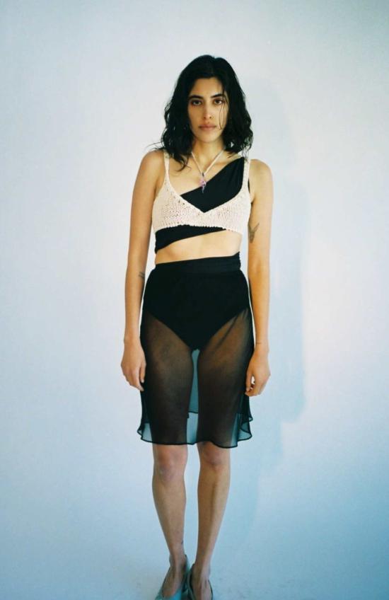  니아 토마스 민소매 티셔츠 리아 리버시블 니트 탑 - NIA THOMAS