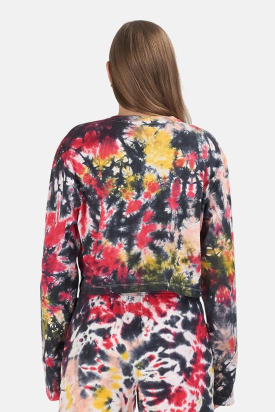  블루&크림 긴팔 티셔츠 타이 다이  타이 다이 - BLUE&CREAM