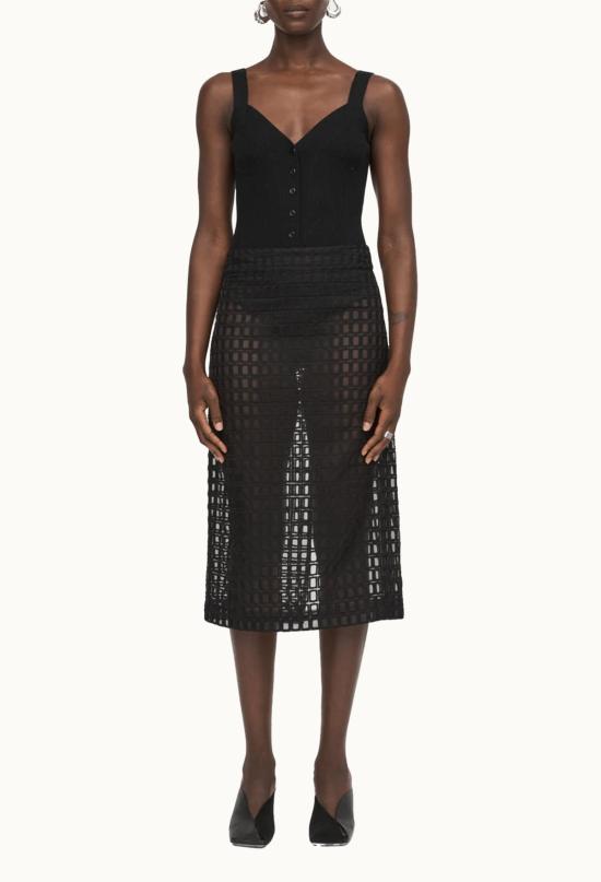  MARIA McMANUS 민소매 티셔츠 마리아 맥 마누스 리브 바디 수트 블랙