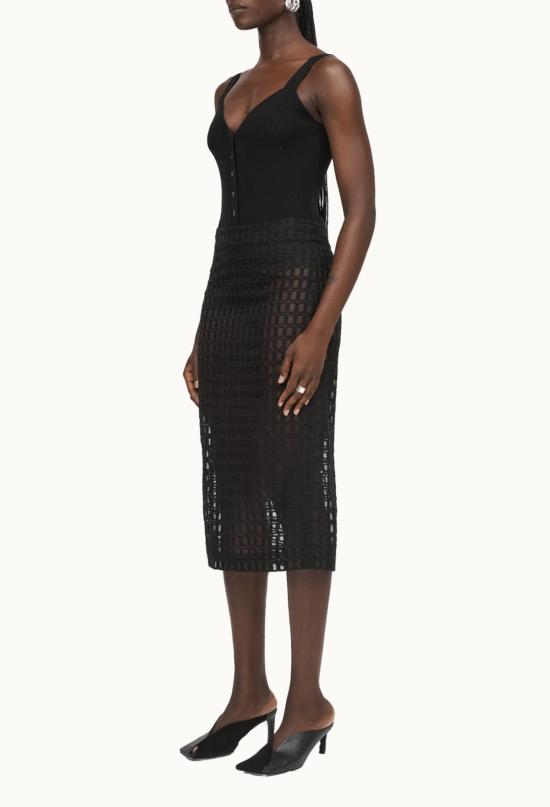  MARIA McMANUS 민소매 티셔츠 마리아 맥 마누스 리브 바디 수트 블랙 - MARIA MCMANUS