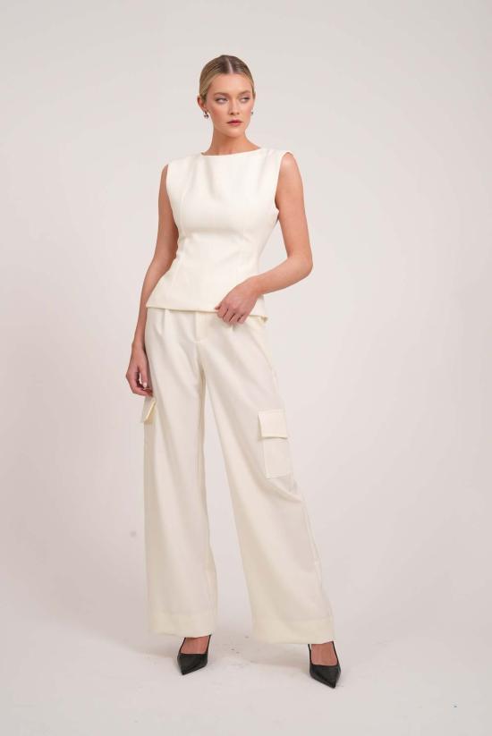  파렌테지 블라우스 앰버 탑 아이보리