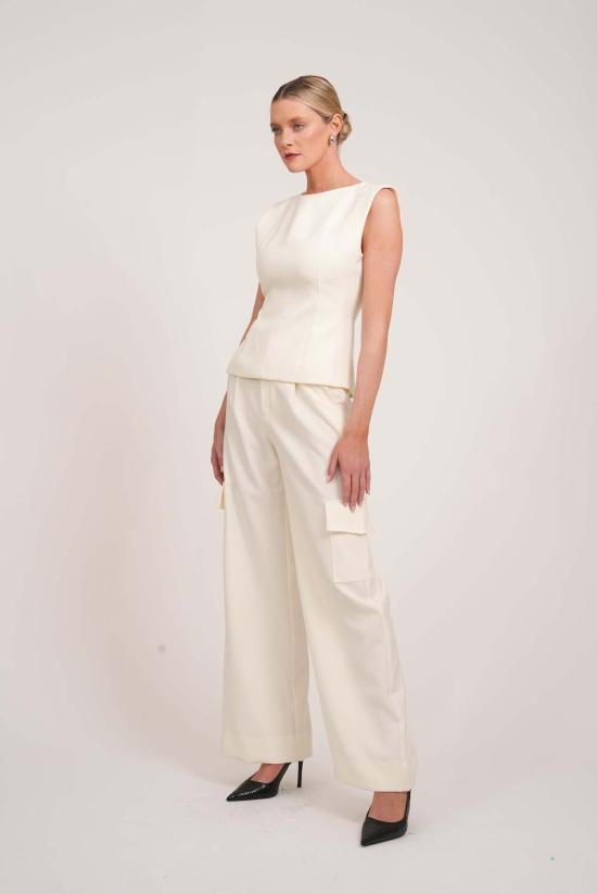  파렌테지 블라우스 앰버 탑 아이보리 - PARENTEZI