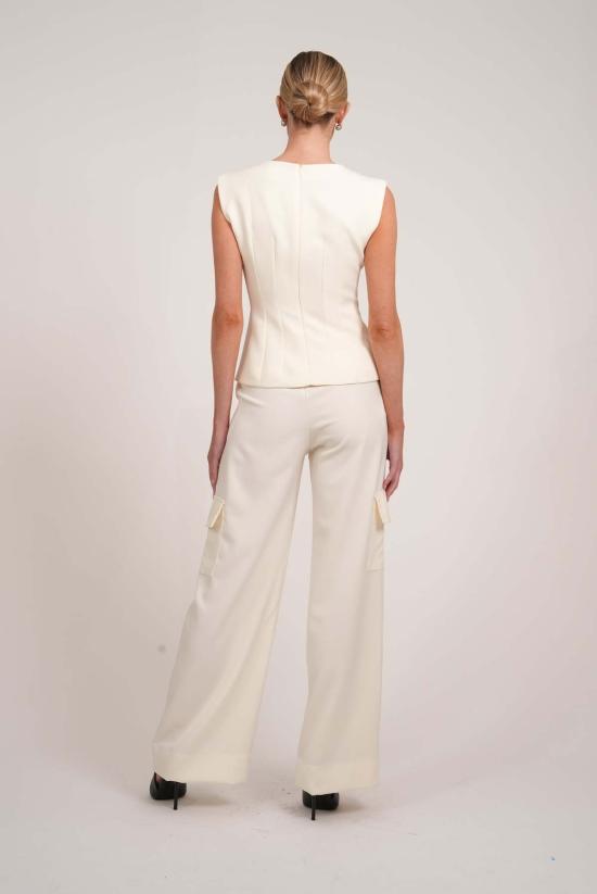  파렌테지 블라우스 앰버 탑 아이보리 - PARENTEZI