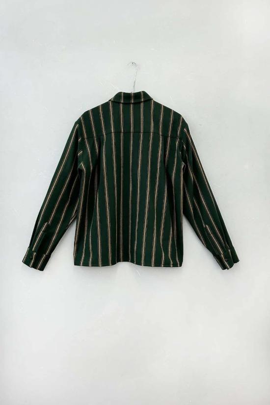  WOWO 탑 와우 밥 셔츠 그린 스트라이프 - OTHER BRANDS