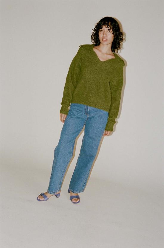  레지나표 데님 팬츠 레지나 표 모드 트라우저 데님 블루 - REJINA PYO