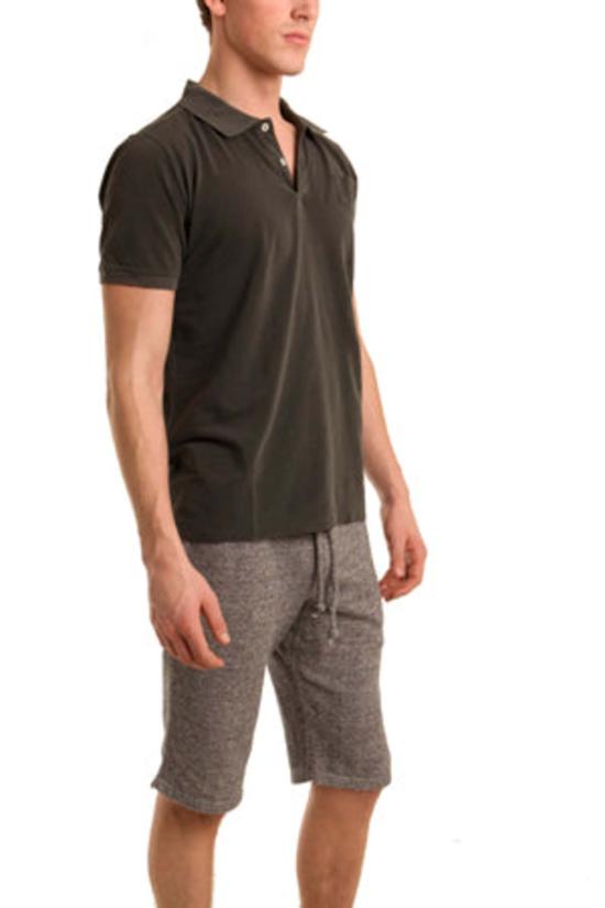  브룸 폴로 티셔츠 V/Room 숯색 피케 폴로 탑 숯색 - V::ROOM