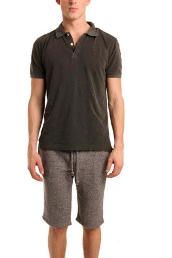  브룸 폴로 티셔츠 V/Room 숯색 피케 폴로 탑 숯색