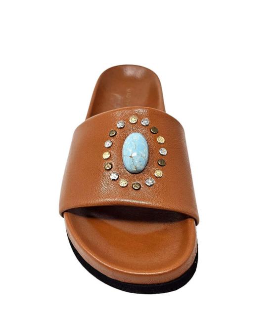  매디슨 메종 샌들 아테나 오픈 토  코냑 - MADISON MAISON