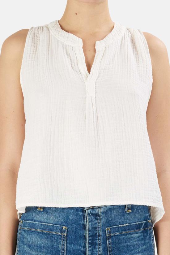  엔 에스 에프 블라우스 Nsf 네포어 슬리브리스 탑 소프트 화이트 - NSF