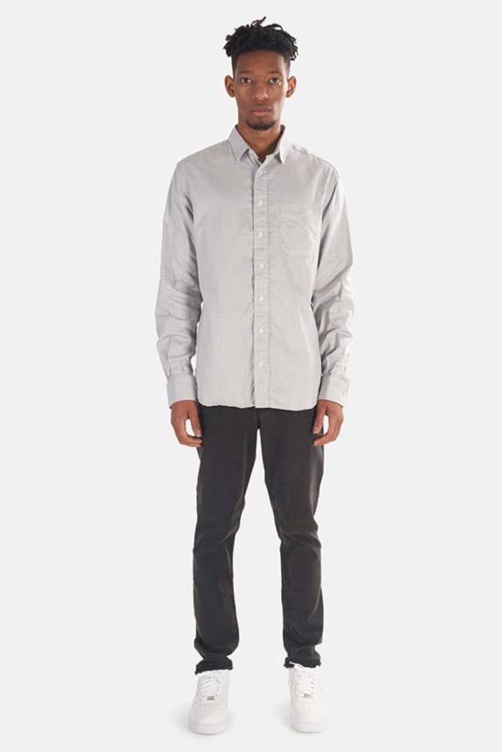  Blue&Cream 긴팔 셔츠 블루&크림 피케 버튼 다운 그레이 - BLUE&CREAM