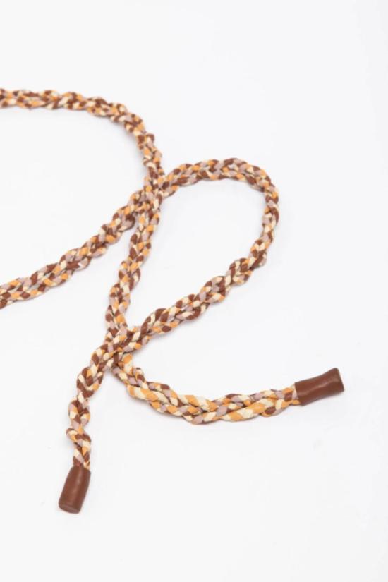  알리지 슬림 벨트 Alysi 브레이디드 레더  믹스 - ALYSI