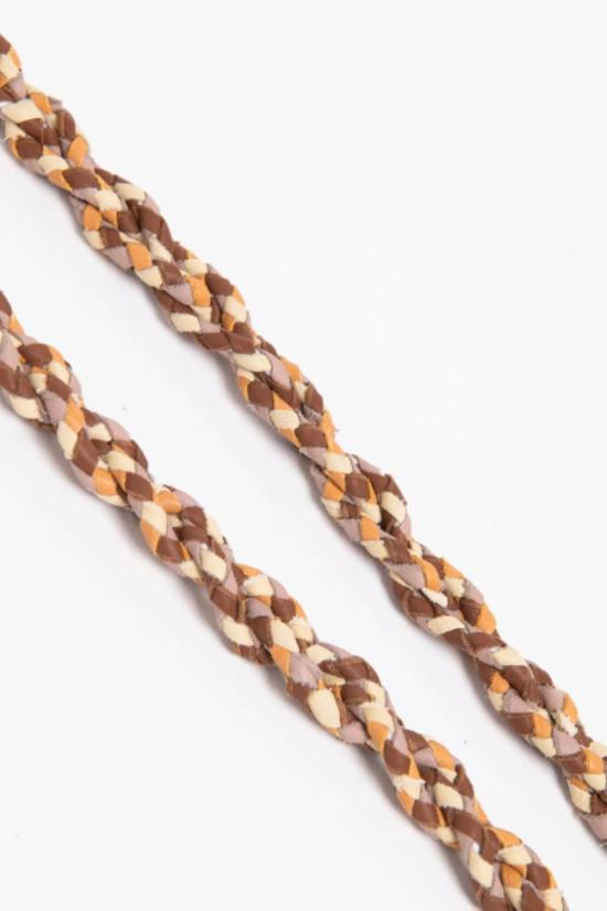  알리지 슬림 벨트 Alysi 브레이디드 레더  믹스 - ALYSI