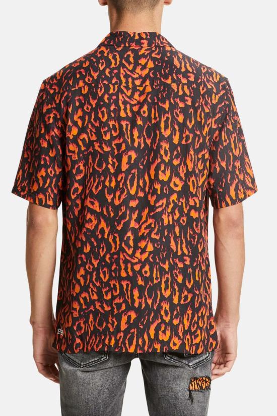  수비 반팔 셔츠 Ksubi Fire Resort Ss  오렌지 - KSUBI