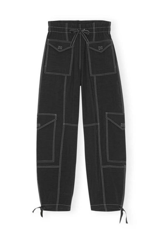  가니 스트레이트 팬츠 라이트 슬럽 팬츠 블랙 - GANNI