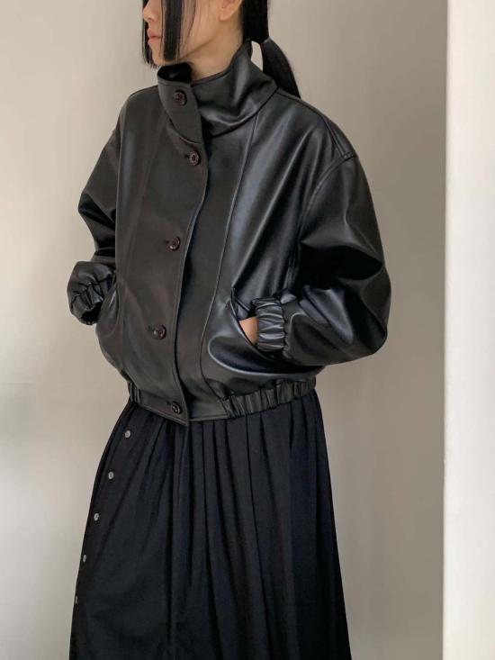  더 엔케이씨 스토어 가죽 자켓 Nkc 소리아나 비건 가죽 재킷 - The NKC Store