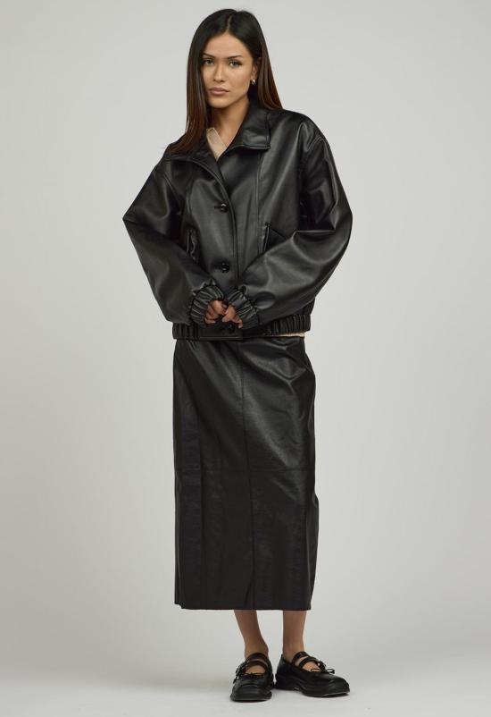  더 엔케이씨 스토어 가죽 자켓 Nkc 소리아나 비건 가죽 재킷 - The NKC Store