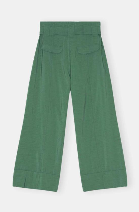  가니 크롭 팬츠 머틀 그린 - GANNI