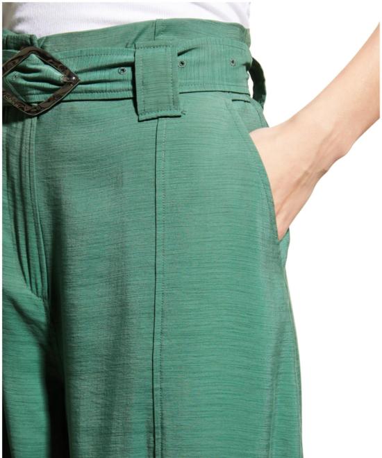  가니 크롭 팬츠 머틀 그린 - GANNI