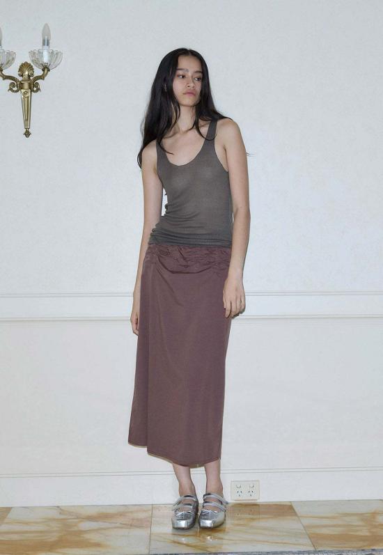  데이지 스튜디오 민소매 티셔츠 니트 탱크 스톤 - DEIJI STUDIO