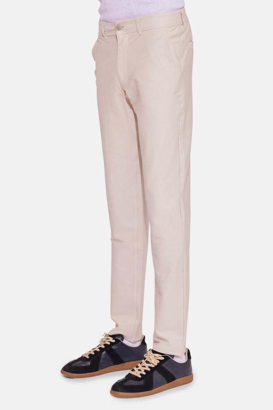  블루&크림 스트레이트 팬츠 에브리데이 슬림 팬츠 베이지 - BLUE&CREAM