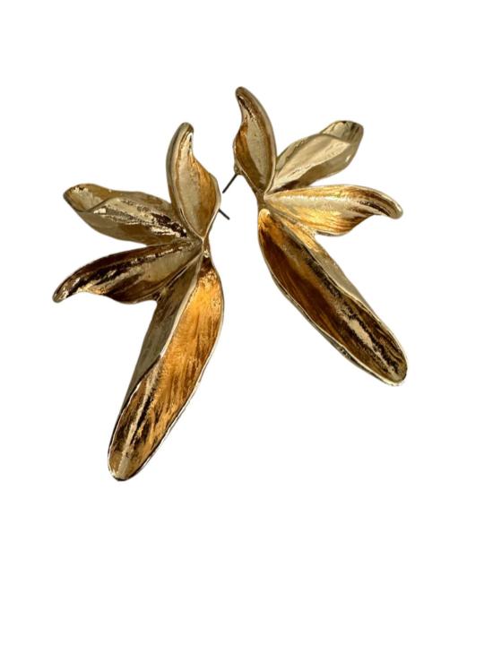  블루 원 이어링 스테이트먼트 플라워  골드 - BLUE ONE