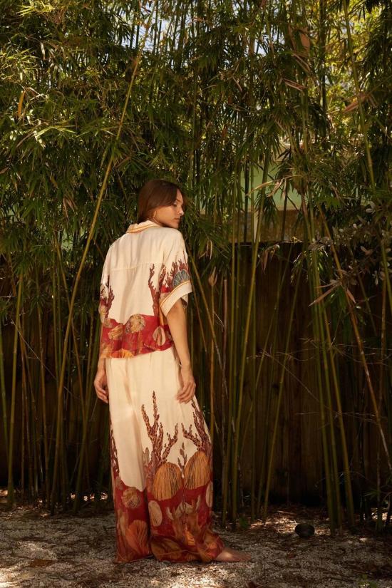  캐롤리나 케이 스트레이트 팬츠 캐롤라이나 케이 팔라조 팬츠 오션 플로어 크림 - CAROLINA K