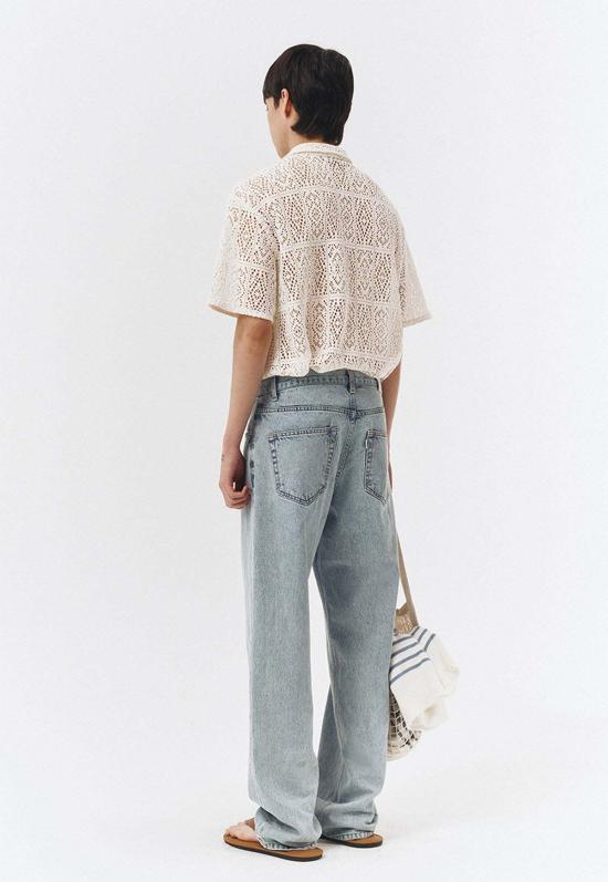  던스트 반팔 티셔츠 크로셰 샤켓 크림 - DUNST