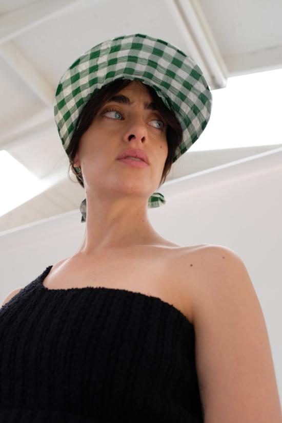  베클리나 볼캡 Beklina 타이 바이저 시금치 깅엄 - BEKLINA