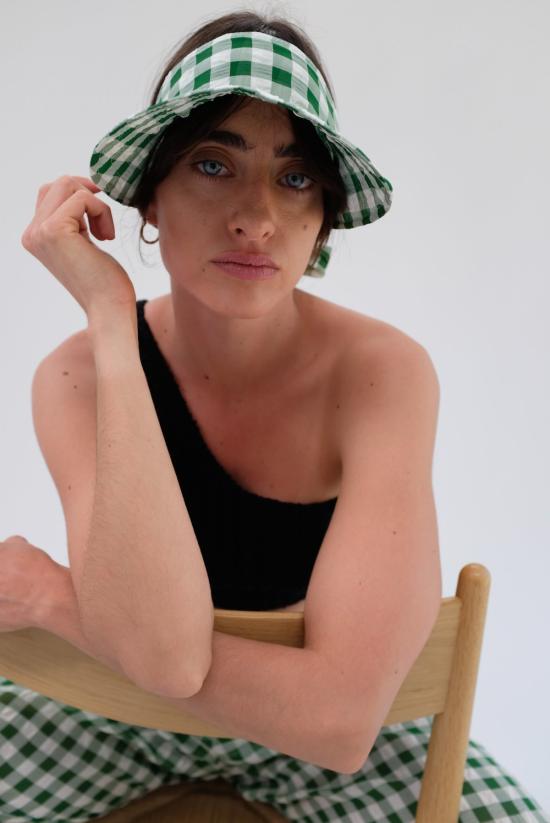  베클리나 볼캡 Beklina 타이 바이저 시금치 깅엄 - BEKLINA