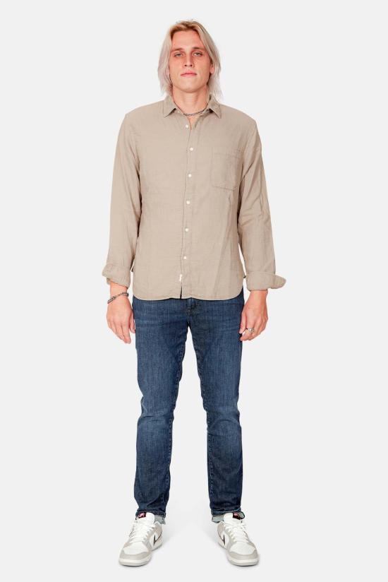  KATO 긴팔 셔츠 카토 리퍼 와플  샌드 그레이 - KATO