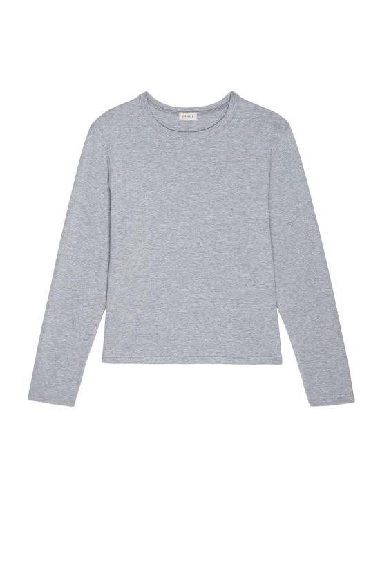 도니 긴팔 티셔츠 . 베이비 리브 Ls 헤더 그레이