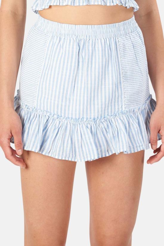  러브쉐이크팬시 숏 스커트 러브 쉑 팬시 지니 스커트 마리타임 블루 - LOVESHACKFANCY