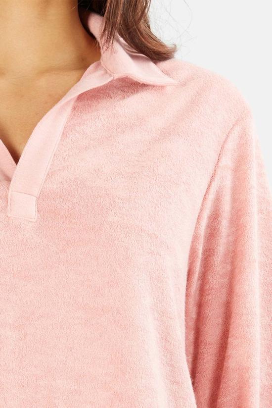  The Tile Club 후드 티셔츠 타일 클럽 찰리 크롭 롱슬리브 폴로 페이디드 로즈 - THE TILE CLUB