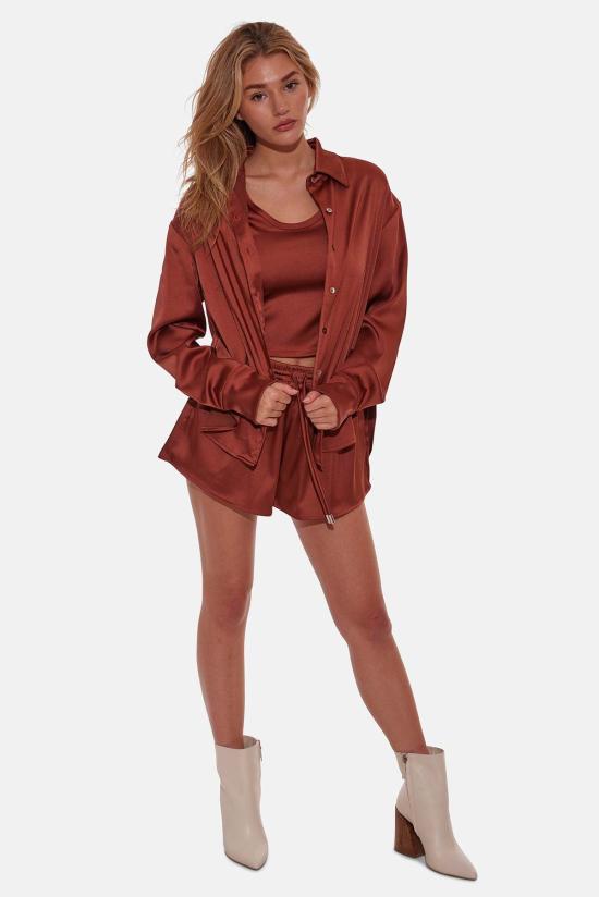  Blue&Cream 후드 티셔츠 블루 앤 크림 티나 버튼다운 셔츠 테라코타 - BLUE&CREAM