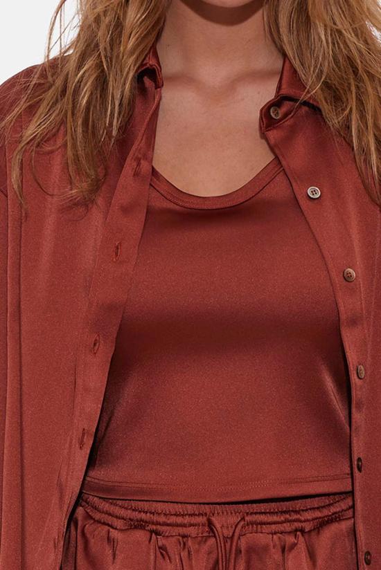  Blue&Cream 후드 티셔츠 블루 앤 크림 티나 버튼다운 셔츠 테라코타 - BLUE&CREAM