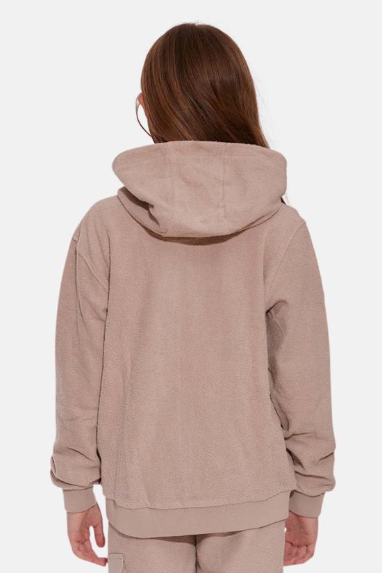  [키즈] 블루&크림 풀오버 키즈  키즈 지퍼 후드 베이지 - BLUE&CREAM