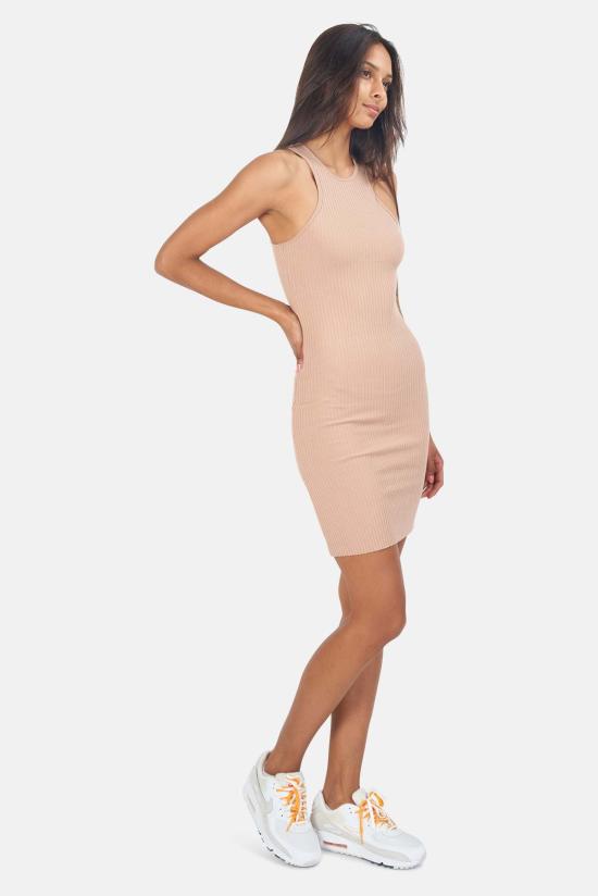  더레인지 숏 원피스 더 레인지. 프라이머리 리브 카빙 미니 드레스 Lt Tawny - THE RANGE