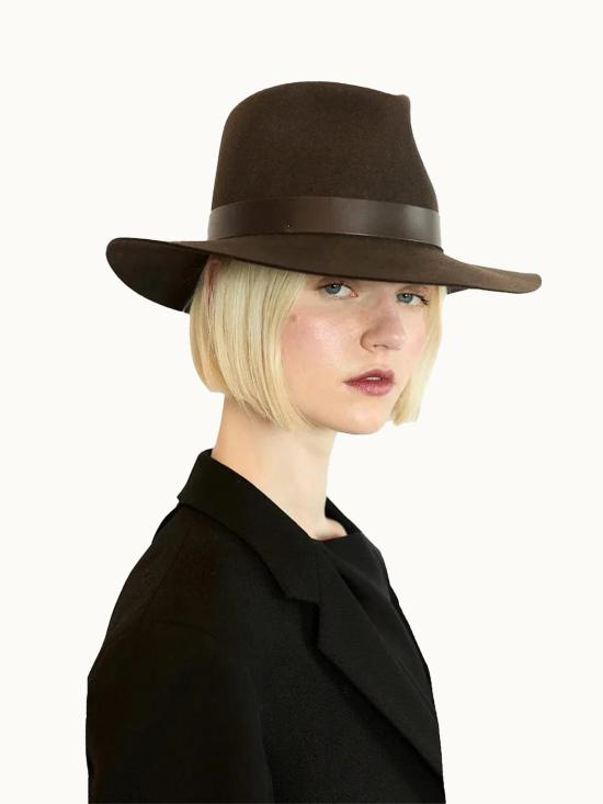  자네사레온 버킷햇 Janessa Leone Ross Hat 초콜릿 - JANESSA LEONE