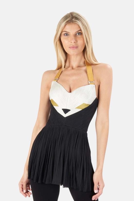  마리아루시아호한 블라우스 Maria Lucia Hohan Karina 탑 블랙아웃/눈송이