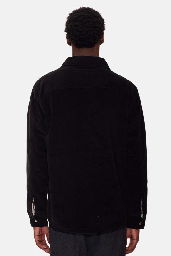  블루&크림 자켓 베스트 셰르파 오버셔츠 블랙/퓨어 화이트 - BLUE&CREAM