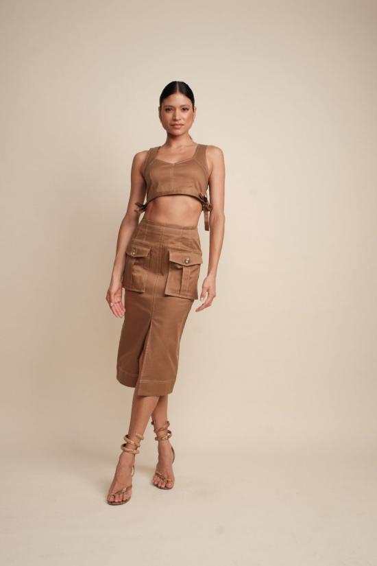  헤브론 미디 스커트 켈리  코퍼